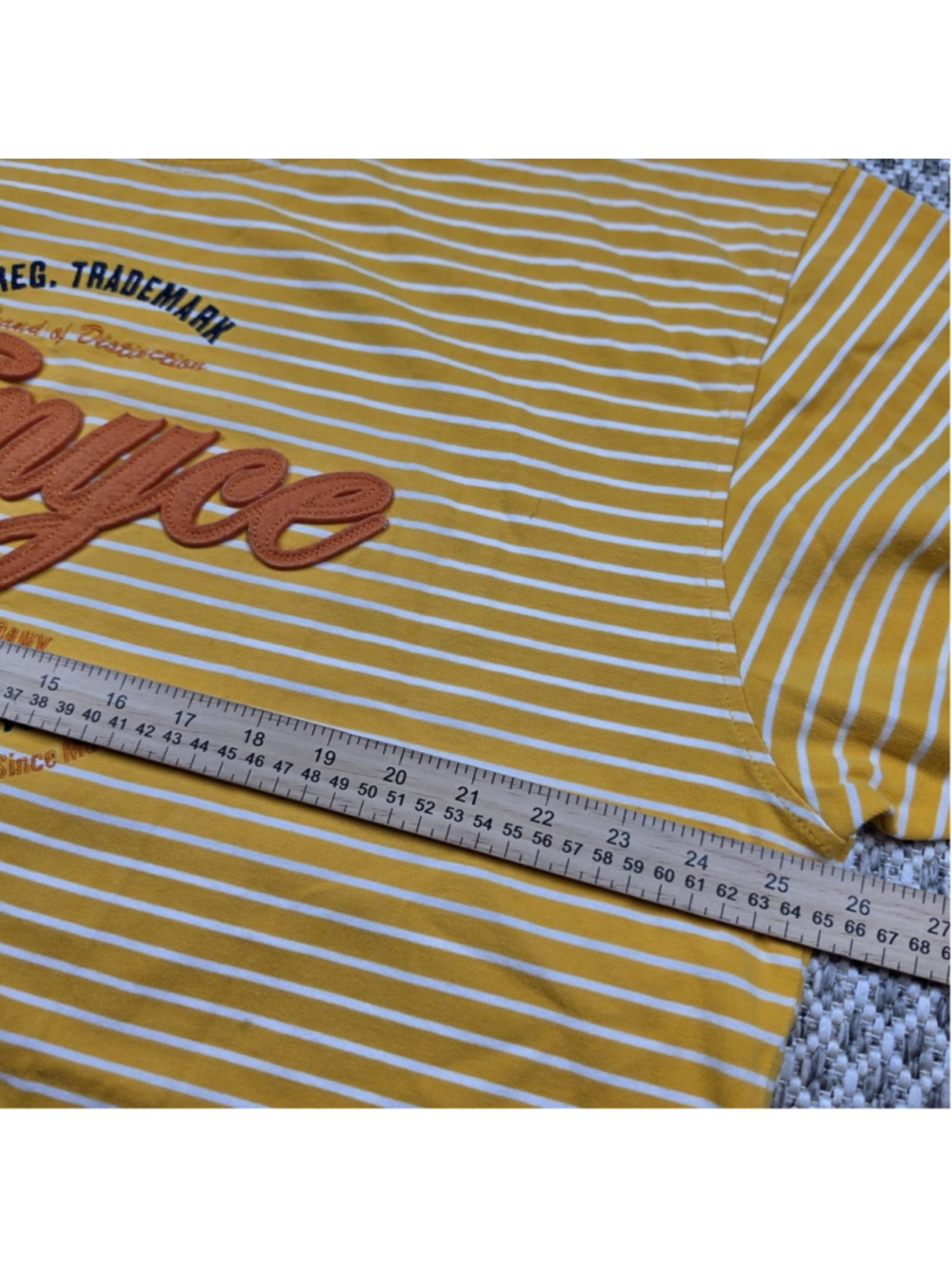 Enyce Yellow White Striped Graphic T Shirt Mens XXL Y2K Streetwear Logo Tee - Picture 5 of 7